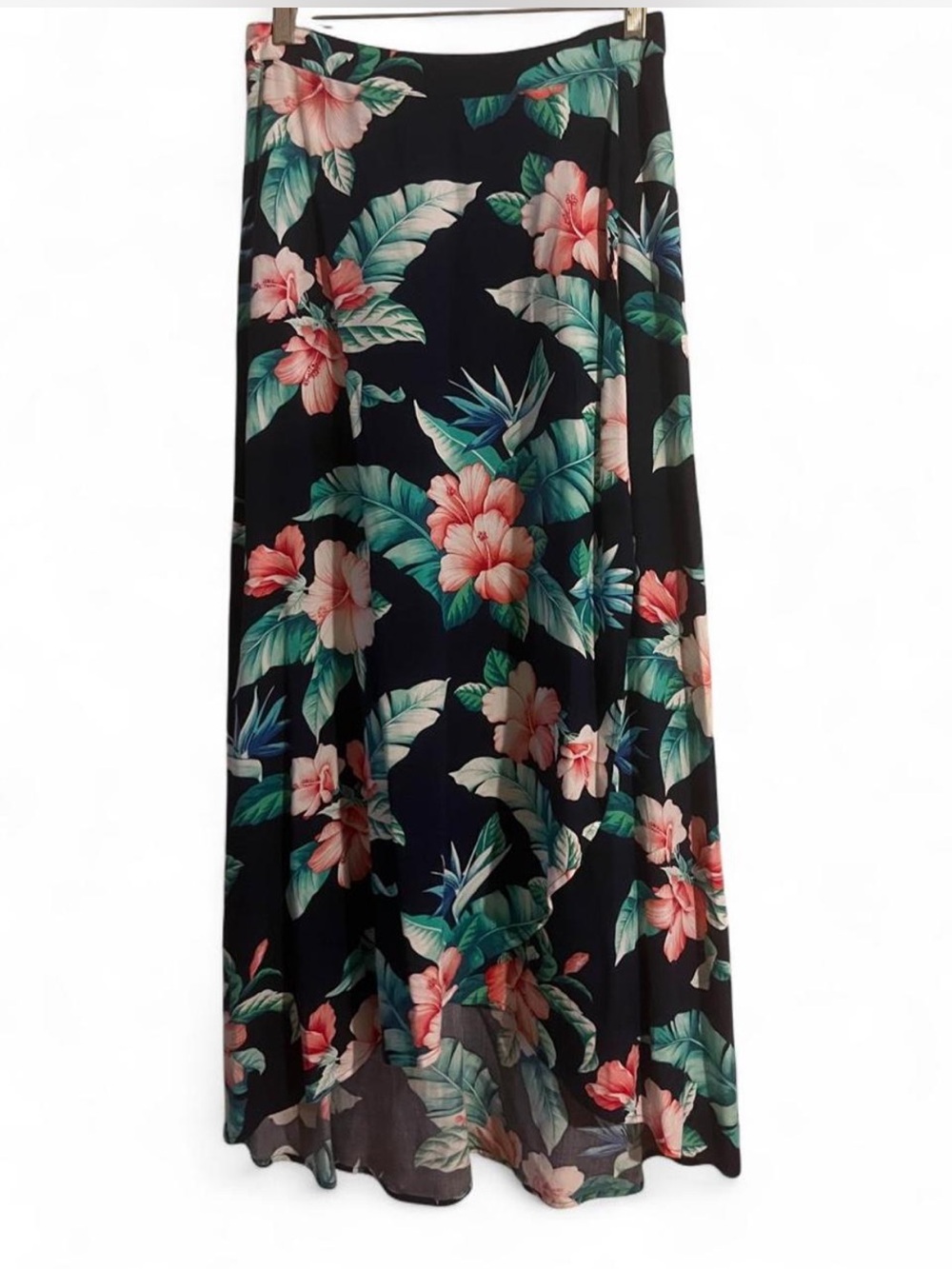 Tommy Bahama Floral Maxi Skirt - navy with Pink & Green Floral Print - Picture 1 of 3